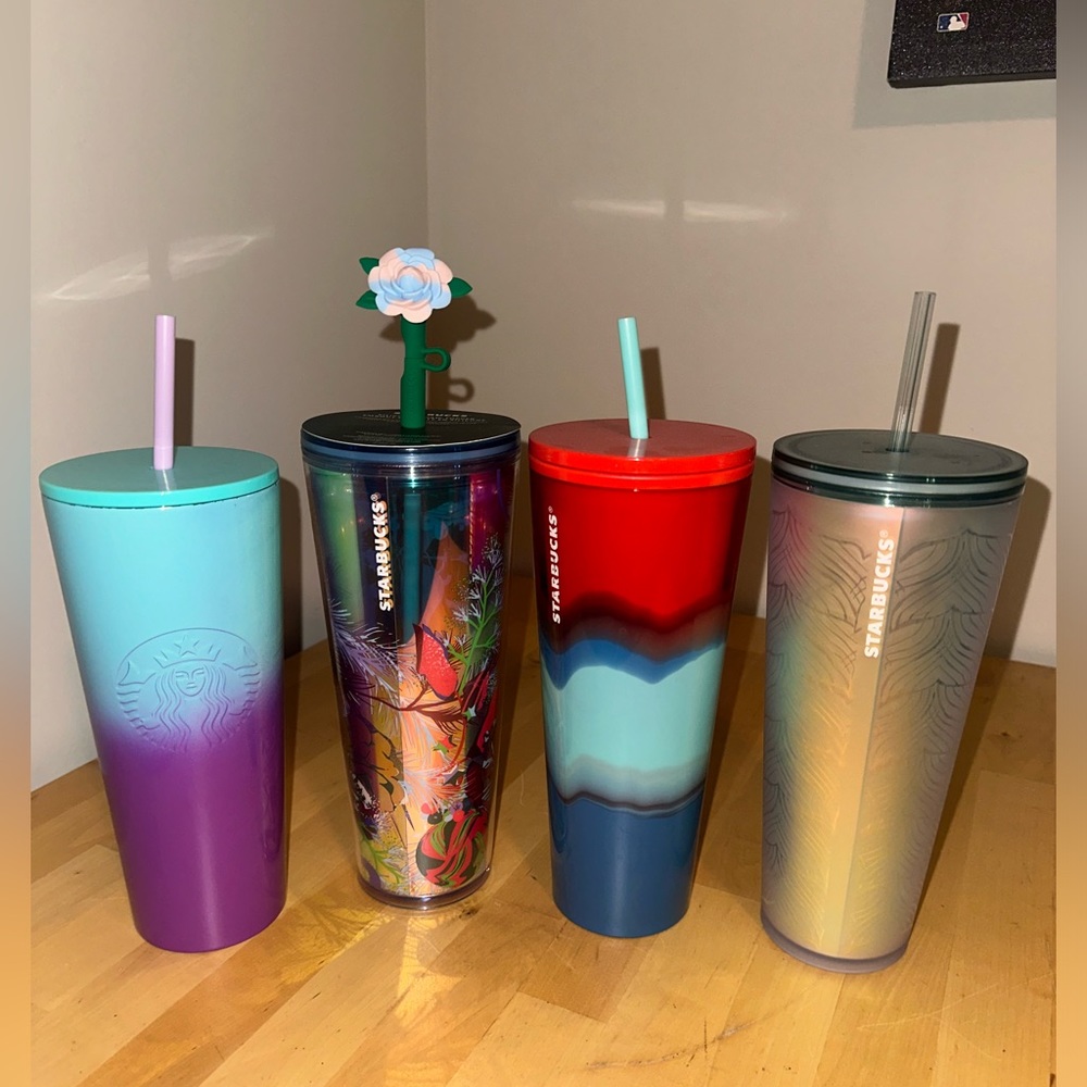 Starbucks Tumbler Cup With Straw - Set of 4